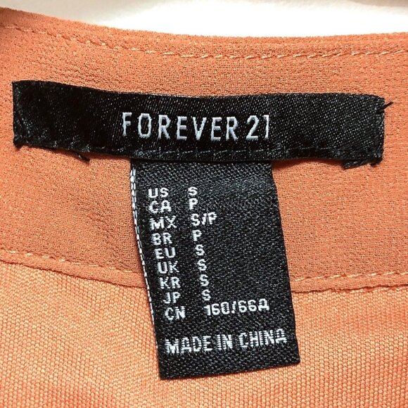 NWT Forever 21 Solid Dark Orange Flowy Maxi Skirt Small - Picture 3 of 7